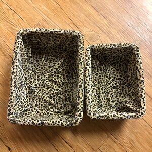 Leopard Wicker Baskets